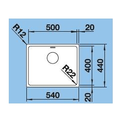Zlewozmywak Blanco ANDANO 500-IF z korkiem automatycznym 518316