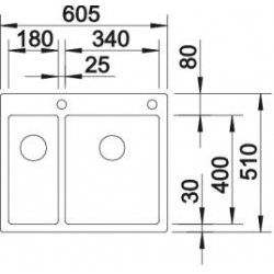 Zlewozmywak Blanco CLARON 340/180-IF/A 514204