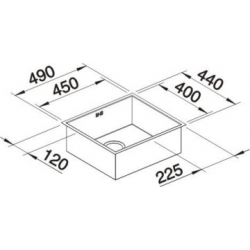 Zlewozmywak Blanco ZEROX Style 400-U bez korka automatycznego 522249