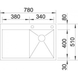 Zlewozmywak Blanco ZEROX 4S-IF/A prawa komora, z korkiem automatycznym 513704