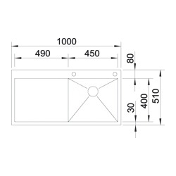 Zlewozmywak Blanco ZEROX 5S-IF/A prawa komora, z korkiem automatycznym 514005