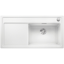 Zlewozmywak Blanco ZENAR XL 6S-F Steamer System Plus PRAWY komora z deską drewnianą, z korkiem InFino i korkiem aut  BIAŁY 524085