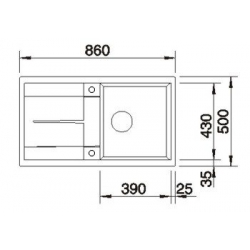 Zlewozmywak Blanco METRA 5S antracyt z korkiem automatycznym 513044