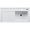 Zlewozmywak Blanco ZENAR XL 6S z korkiem automatycznym i deską z drewna, biały prawa komora 519234