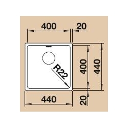 Zlewozmywak Blanco ANDANO 400-U z korkiem automatycznym 518310
