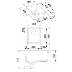Zlewozmywak Blanco SUBLINE 320-U z korkiem automatycznym alumetalik 513407