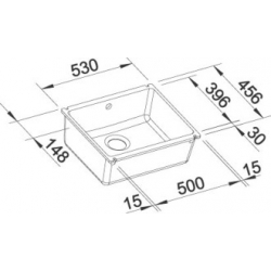 Zlewozmywak Blanco SUBLINE 500-U ceramiczny z korkiem automatycznym biały połysk 514513