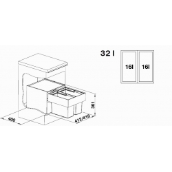 Sortownik odpadów Blanco SELECT 45/2 518721 - OSTATNIE SZTUKI