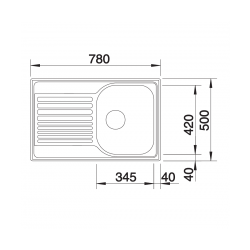 Zlewozmywak Blanco FLEX mini stal szlachetna 511918