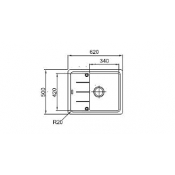 Zlewozmywak Fragranit Franke Basis BFG 611-62 cappuccino 114.0365.414