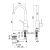 Bateria umywalkowa pionowa  Paffoni LIGHT LIG077CR