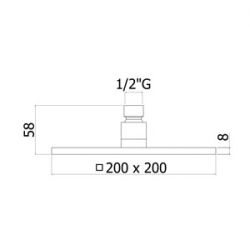 Sito dyszy natryskowej 200x200 mm  Paffoni ZSOF075CR