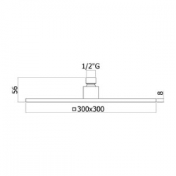 Sito dyszy natryskowej 300x300 mm  Paffoni ZSOF078CR