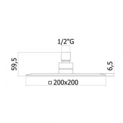 Sito dyszy natryskowej HAWAI 200x200 mm  Paffoni ZSOF095CR