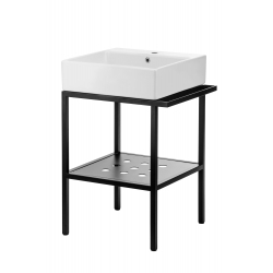 Deante Temisto Umywalka stawiana na blacie z konsolą łazienkową - 56x50 cm CDTS6U5S