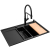 Zlew. CAMEA (79x50) 1B 1D R Black Edition + Bateria FLEXOS