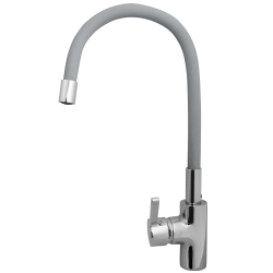 Zlew. ALAZIA 79x50 1B 1D szary beton + bateria FLESSI