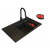 Zlew. CAMEA (79x50) 1B 1D R + Bateria IDEA volcano - Black Edition