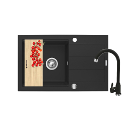 Zlew. SPARTA PLUS LUX (78x48) volcano + Bateria LUNGO