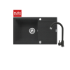 Zlew. SPARTA PLUS (78x48) czarny + Bateria LUNGO