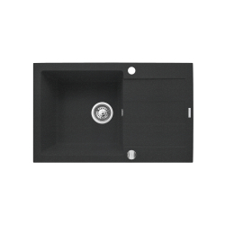 Zlew. SPARTA PLUS (78x48) czarny + Bateria LUNGO