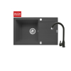 Zlew. SPARTA PLUS (78x48) karbon + Bateria LUNGO