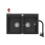 Zlew. SPARTA 78x50 2B czarny + Bateria LUNGO