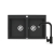 Zlew. SPARTA 78x50 2B czarny + bateria granitowa SILVIO