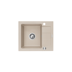 Zlew. SPARTA MINI (56x44) 1B 1D beż piaskowy + Bateria LUNGO