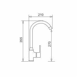 Zlew. SPARTA MINI (56x44) 1B 1D karbon + Bateria LUNGO