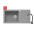 Zlew. MIDO (100x50) 1B 1D szary beton + bateria Bello