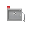 Zlew. ISTROS 61x50 1B szary beton + bateria FLESSI