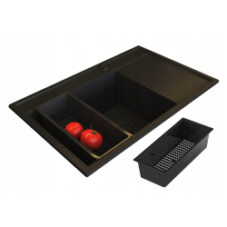 Zlew. CAMEA (79x50) 1B 1D L volcano Black Edition
