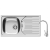 Zlewozmywak ET 78 FORK spust 92 mm + bateria Bello