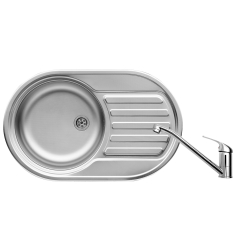 Zlewozmywak SR MINI flat len - 60 mm + bateria ASALIA