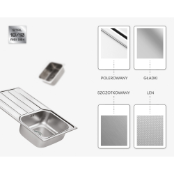 Zlewozmywak SR MINI flat - 60 mm + bateria ASALIA