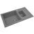 Zlew. CODAR (78x48) 1 1/2 B 1D metal aluminium AS