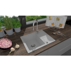 Zlew. CORTO 55,6x45,8 1B 1D szary beton