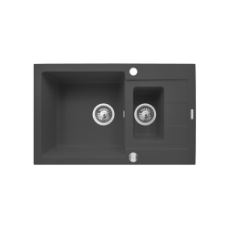 Zlew. SPARTA PLUS (78x48), 1 1/2B 1D karbon