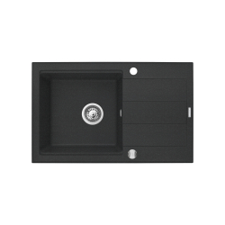 Zlew. SPARTA PLUS LUX (78x48) 1B 1D, czarny