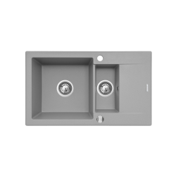 Zlew. KORFU 78x46 1 1/2B 1D szary beton