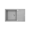 Zlew. KEROS (76x48) 1B 1D szary-beton