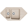 Zlew. PETRA CORNER 100x50 1 1/2B 2D, granit piaskowy