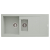 Zlew. STUDIO 100x48 1 1/2B 1D metal aluminium AS
