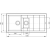 Zlew. STUDIO 100x48 1 1/2B 1D metal aluminium AS