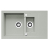 Zlew. STUDIO 78x48 1 1/2B 1D granit metalic aluminium AS