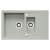 Zlew. STUDIO 78x48 1 1/2B 1D granit metalic aluminium AS