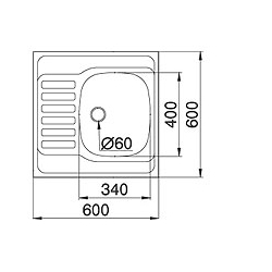Zlewozmywak INTL(60x60) 1B 1D R