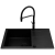 Zlew. KEROS (76x48) 1B 1D Black Edition + Bateria FLEXOS