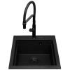 Zlew. SIROS (47x51,5) 1B Black Edition + Bateria FLEXOS